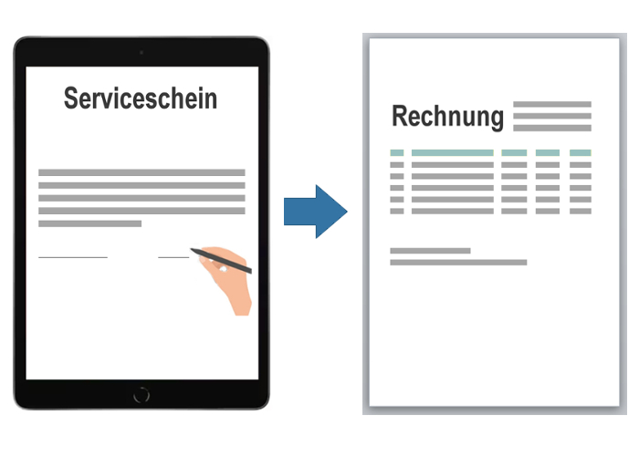 aus Serviceschein wird Rechnung